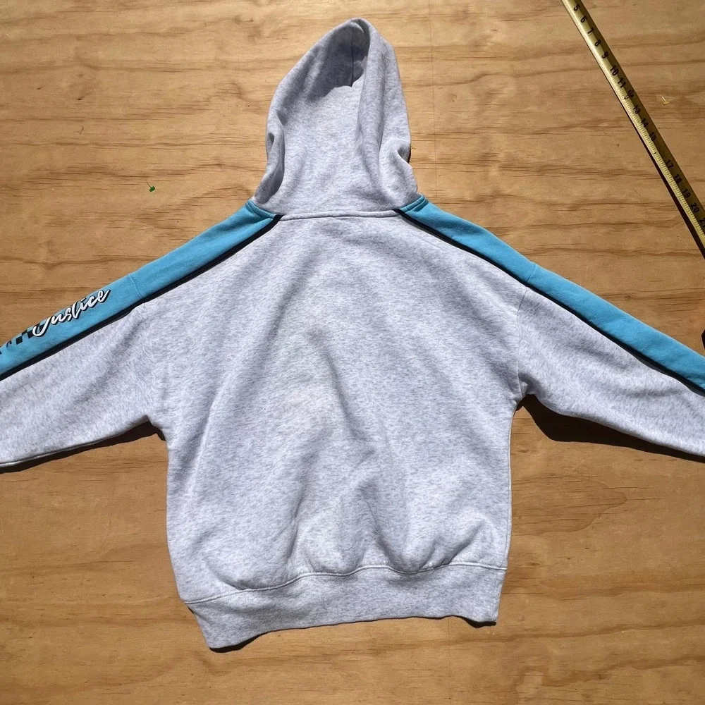 NASCAR x Justice Girls Gray Racing Graphic Hoodie Sweatshirt Size M 10 Pullover